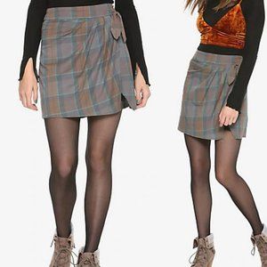 NWT 3X Hot Topic Outlander Plaid Faux Wrap Skirt
